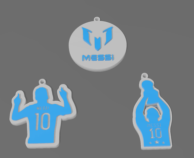 combo - messi key rings Jewelry messi logo world cup goat messilover argentina afa soccer barsa  3d print model - Mito3D