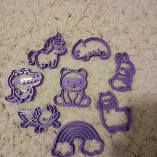 combo animal cookie cutters x3 cutting cutter animals cookies 3d print model - Mito3D