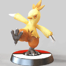 combusken fan arte pok lun figurina pokemon 3d print model - Mito3D