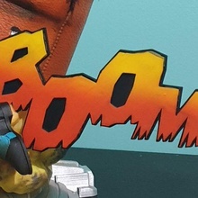 komik kitap ses Etkileri Sanat Süper kahraman 3d print model - Mito3D