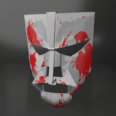 comic cosplay luther strode mask cartoon muscle hero vigilante book prop 3d print model - Mito3D
