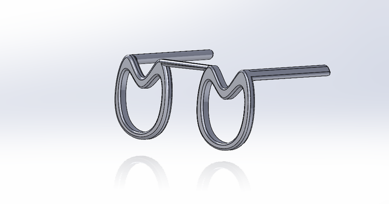 comic glasses fashion 3d print model - Mito3D