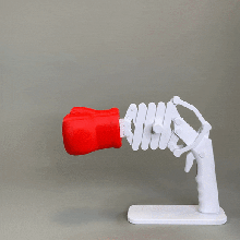 cómico extensión boxeo guante Ingenieria Arte Moviente partes mecánico juguete cortar tijeras mecanismo escultura engranajes escritorio 3d print model - Mito3D
