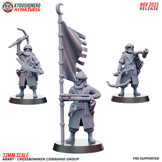 command group - araby crossbowmen Game desert fantasy ottoman arab kyoushuneko 3d print model - Mito3D