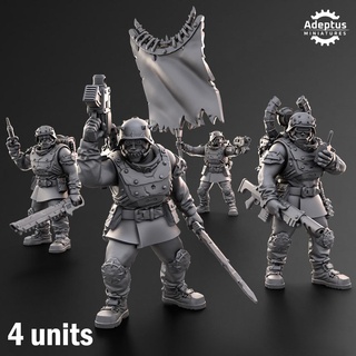 command squad sons iron renegades heretics Game traitor guard heretic cultist war hammer infantry chaos fantasy dnd death korps dkok 28mm sci-fi wh40k adeptus grimdark tabletop 3d print model - Mito3D