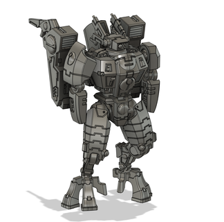 commander supported Game battlesuit mech mecha drone gun greater good empire my manta crisis enforcer 3d print model - Mito3D