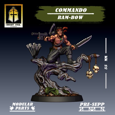 commando rambow game rambo catachan imperial guard astra militarum imperium cadia marbo sly jungle fighters 3d print model - Mito3D
