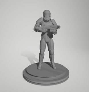 commando trooper star wars fantasy creature monster figurine homemade horror male storm 3d print model - Mito3D
