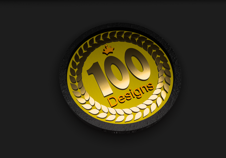 commemorative 100 designs medal badge achievement gold cults blazi1997 gym 3d print model - Mito3D