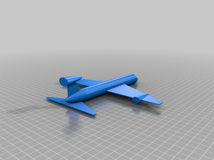 comercial avião 3d impressão 3d print model - Mito3D