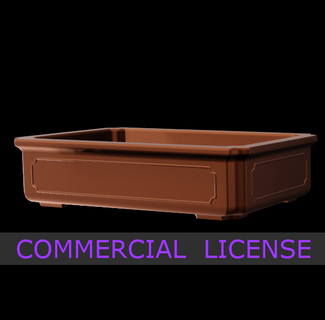 commercial use-bonsai pot design 002 license bonsai vase plant tree japanese indoor gardening succulent chinese home cor 3d print model - Mito3D