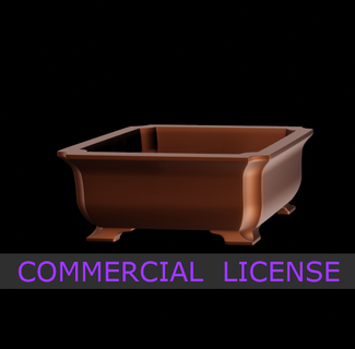 commercial use-bonsai pot design 006 license bonsai vase plant tree japanese indoor gardening succulent chinese home cor 3d print model - Mito3D
