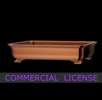 commercial use-bonsai pot design 007 license bonsai vase plant tree japanese indoor gardening succulent chinese home cor 3d print model - Mito3D