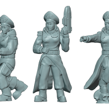 Komiser builder kit oyun masa üstü Minyatürler 40k astra militarum imparatorluk Muhafızları kadın kız 3d print model - Mito3D
