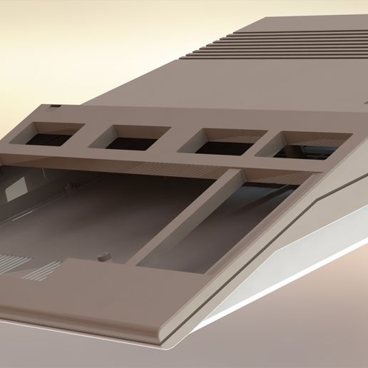 commodore 128 Cas gaine 3d impression modèle c128 rétro ancien ordinateur 3D print model - Mito3D