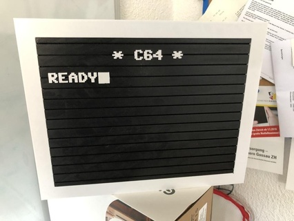 commodore c64 letter board sign 64 gaming letterboard letters retro signs logos 3d print model - Mito3D