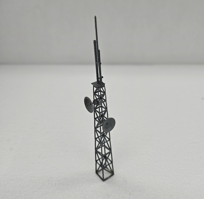 communications tower buildings roof tops ho scale 1 87 radio cell antenna scenery details comms 3d print model - Mito3D