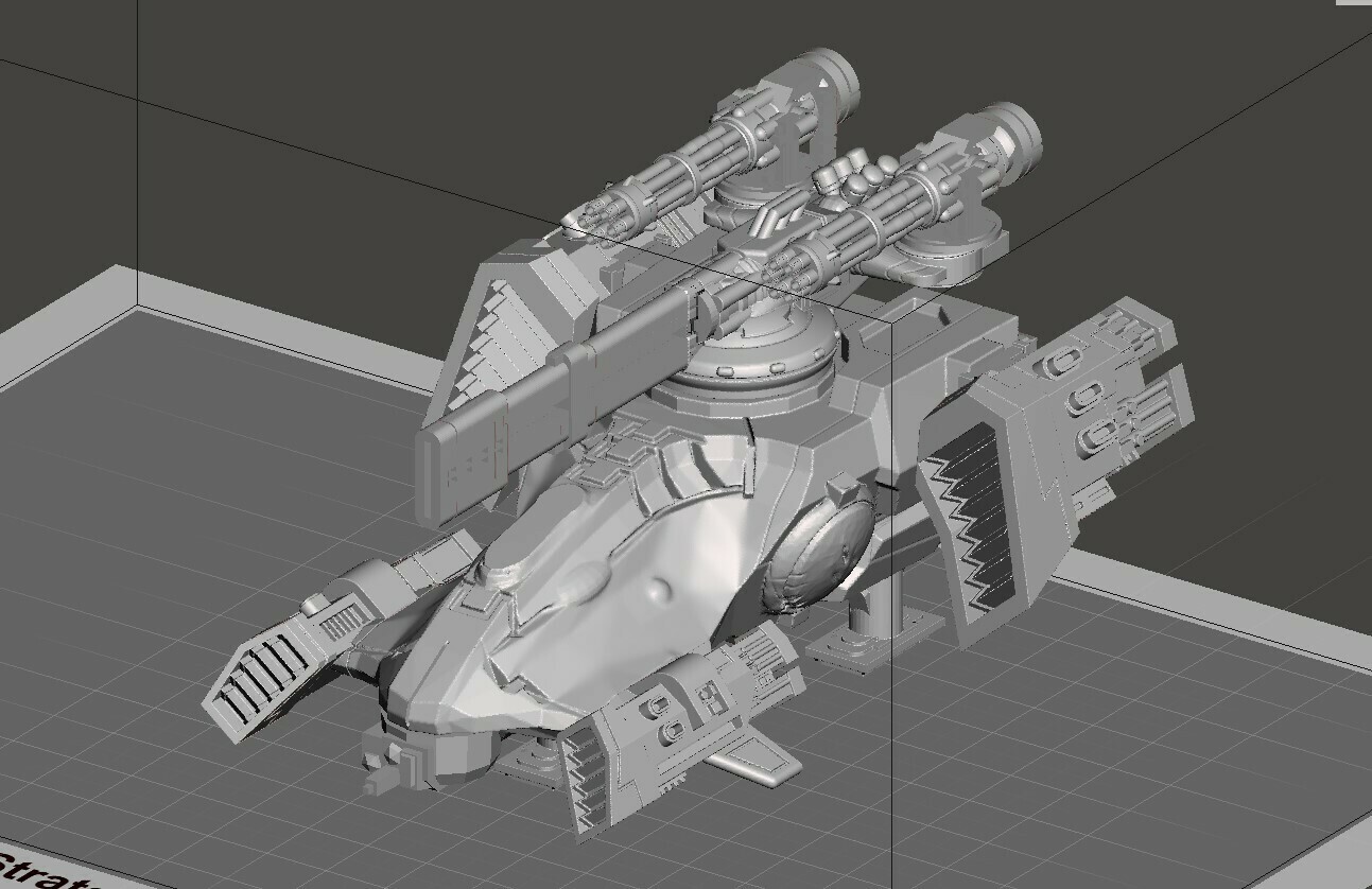 communist hammer fish tau xenos warhammer 40k wh40k space tank 3D print model - Mito3D