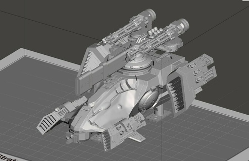 communist hammer fish tau xenos warhammer 40k wh40k space communist tank  3d print model - Mito3D