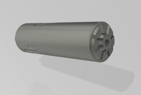 compactar flâmula airsoft zombar silenciador jogos supressor silencioso aço suporte réplica brinquedo 3d print model - Mito3D