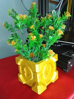 companheiro balde pot portal cubo Panela flor plantador plantar decoração Ambiente arte vídeo jogos jardineira videogames 3d print model - Mito3D