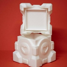 companion cube portal game box companioncube toy nerd scifi art 3d print model - Mito3D