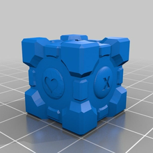 companion cube printer xyz test print 3d 3d_printing 3d print model - Mito3D