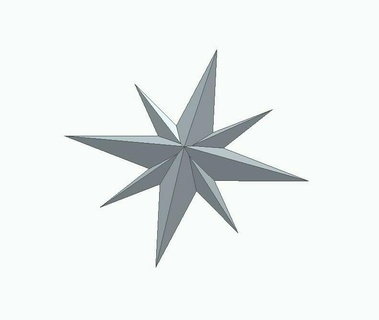 Kompass Rose Star Dekoration 3d print model - Mito3D
