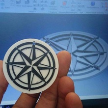 compass keychain fashion rose sailing accessories 3d print model - Mito3D