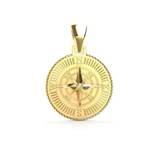 Kompass Anhänger Schmuck steht Juwel hell Steine Edelsteine Gold impresion3d 3d print model - Mito3D