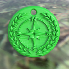 compass pendant jewelry idealab peace laurel wreath victory army earrings earring pendants 3d print model - Mito3D