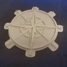 Kompass Rose Wind Backen Kuchen Glasur Stempel drucken Rosa 3d print model - Mito3D