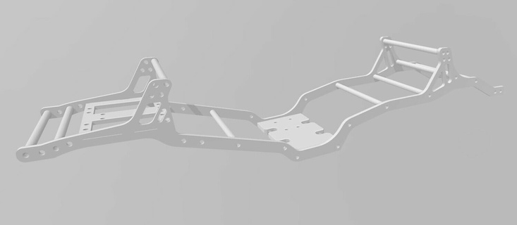compétition lcg châssis robot d'exploration Cadre scx10 échelle vaincre 3d print model - Mito3D