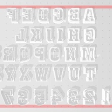 Achevée alphabet Aix Chapelle majuscule lettres Nombres coupeurs fondant biscuit boulangerie biscuits 3d print model - Mito3D