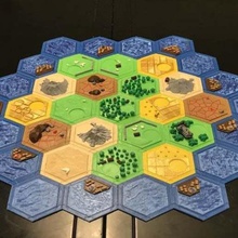 complete catan tile set - single nozzle multi-color layers game games settlers settlersofcatan 3d 3d print model - Mito3D