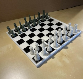 Achevée échecs ensemble 3d print model - Mito3D