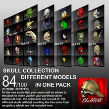 collezione completa teschi aggiornamento 84 differenti modelli art cranio il busto le ossa la marvel stella guerre rick guarda match 3d print model - Mito3D