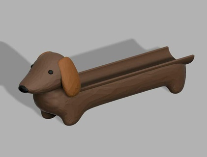 completar perro tejonero soporte caliente hogar casa salchicha completo 3d print model - Mito3D