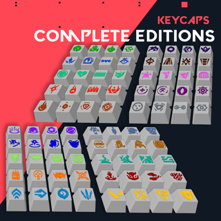 complete edition - valorant keycaps art gaming artisan keyboard mechanical game 3d print model - Mito3D
