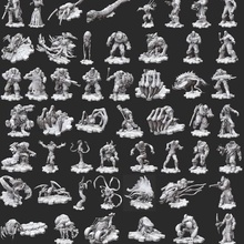 complete enemy set gears war 3d model stl file print game locust cog figure figurine miniature statue character 3d print model - Mito3D