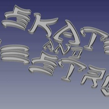 completare gigante alfabeto stl formato pattinare distruggere tipografia manifesti pixel guidato illuminazione luce arte 3d print model - Mito3D