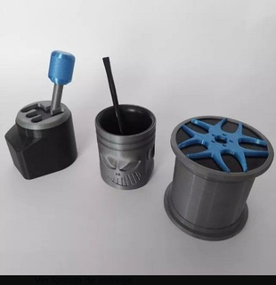complete piston set mate mug glass 3d print model - Mito3D