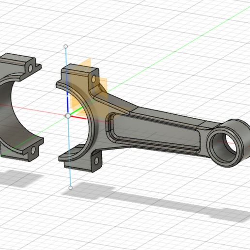 complete set piston connecting rod crankshaft gadget engine meccanichs biella 3D print model - Mito3D