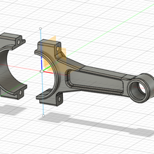 complete set piston connecting rod crankshaft gadget engine meccanichs biella 3d print model - Mito3D