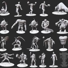 complete set sam hd 3d model stl file print game encounter miniature figure statue enemy 3d print model - Mito3D