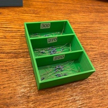 component box 3 compartments storage electronics 3d print model - Mito3D