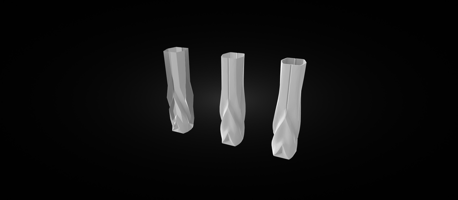 komposition of vasen zuhause haus familie vase 3d print model - Mito3D