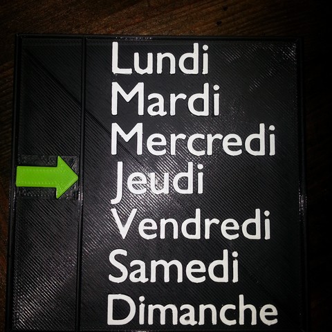 compte-tours verschiedene jeu calendrier jours semaine pedagogique educatif 3D print model - Mito3D