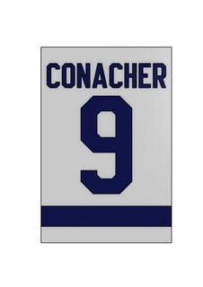 conacher maple leafs banner hockey toronto sign legend charlie 3d print model - Mito3D