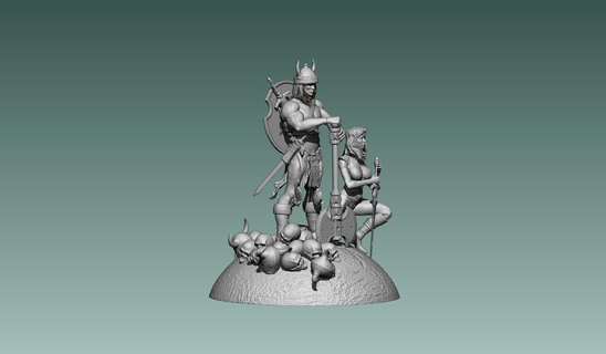Conan bárbaro personagens histórias quadrinhos 3d print model - Mito3D